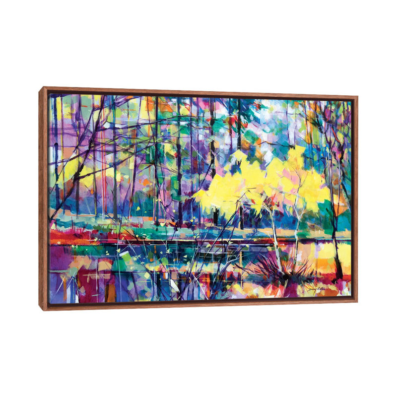 Meadowcliff Island by Doug Eaton - Painting on Canvas, Classic Brown Wood Framed, 101.6 cm H x 66.04 cm W