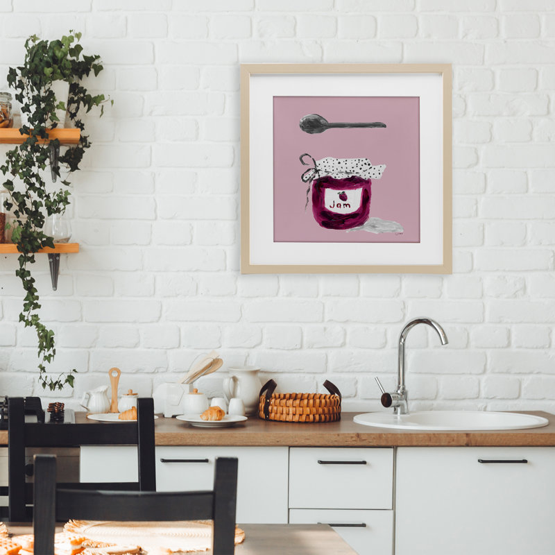 «Jam Jar over Blush», reproduction encadrée sous verre, conception de Lucille Price, H 16 po x l 16 po