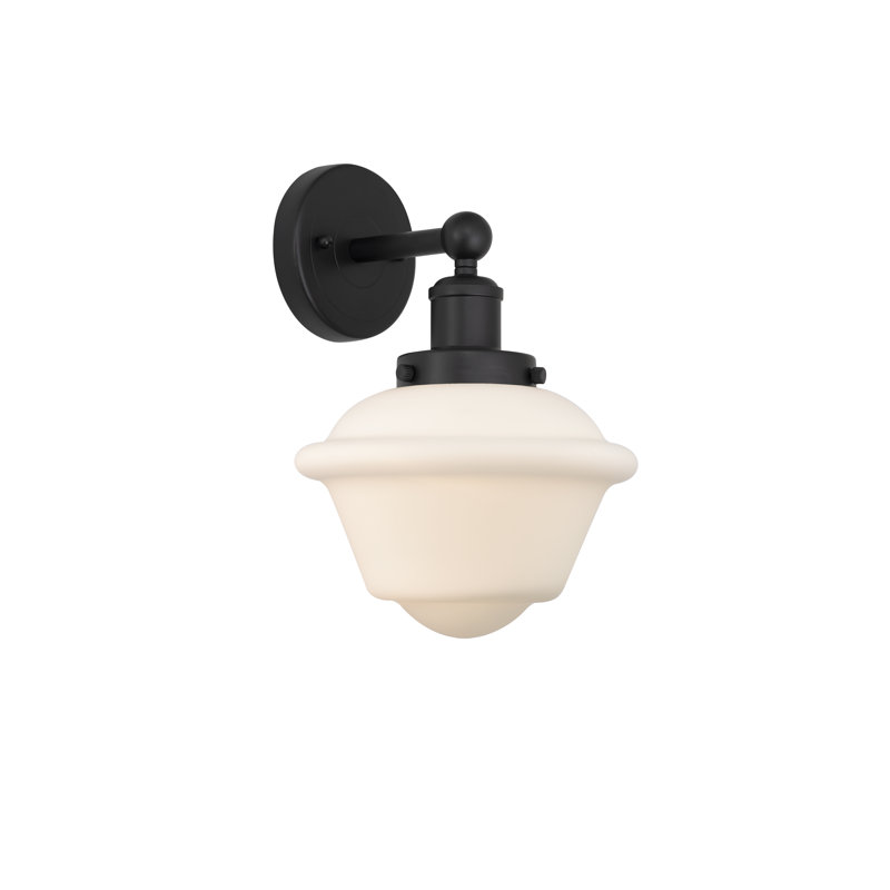 Wimer Armed Sconce, Matte Black, Matte White