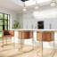 Tabouret de bar 31 po Tabouret de bar en cuir de polyuréthane brun clair