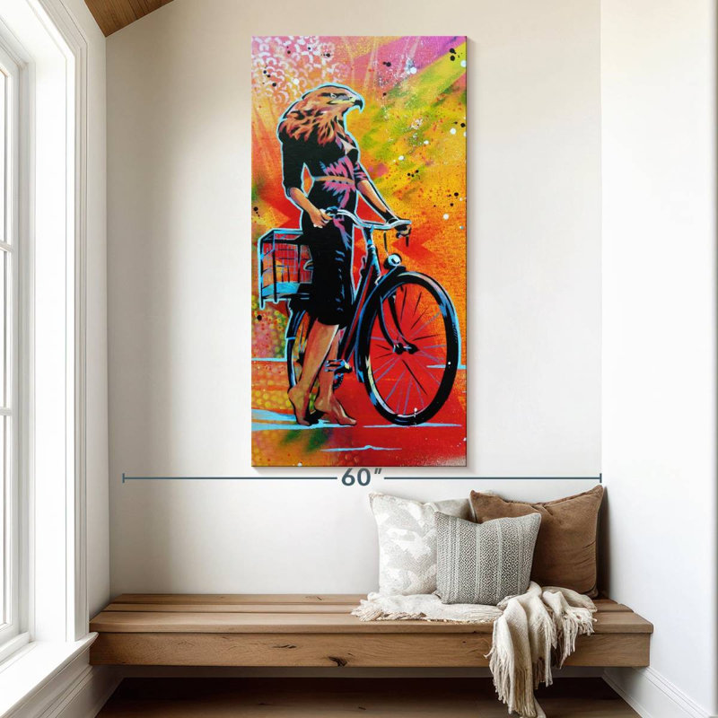 Cycle Roaring, 54" H x 27" W