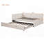 Lit de jour en L pleine grandeur avec lit gigogne escamotable et amp; Ports USB - aucun sommier requis, solide et amp; Durable-1143115136