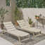 Chaise longue en bois, ensemble de 2-2051114357