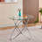 Dining Table with metal leg and tempered glass top-1240763555