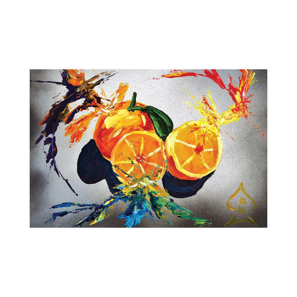 ClassicLiving Orange Explosion by Andrew Harr - Wrapped Canvas Painting ...