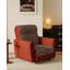 Fauteuil d'appoint en bois massif de style rétro avec patchwork rayé et roulettes pour le salon et la chambre à coucher