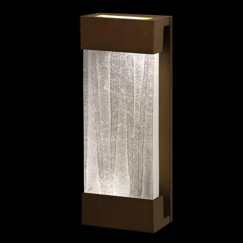 Crystal Bakehouse - Light Outdoor Wall Light, Bronze, 24" H x 7" W, Clear