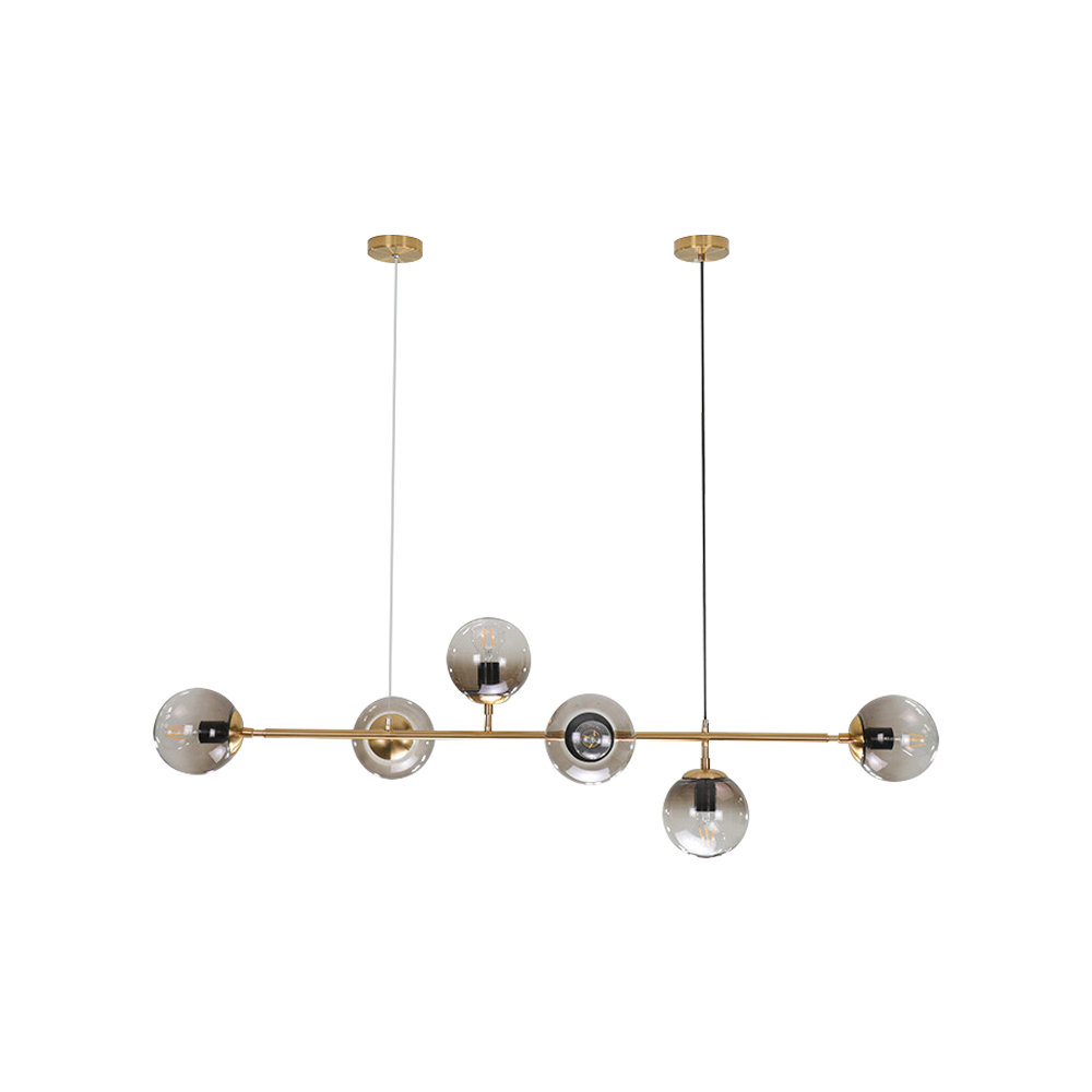 Borunda 6 - Light Kitchen Island Linear Pendant