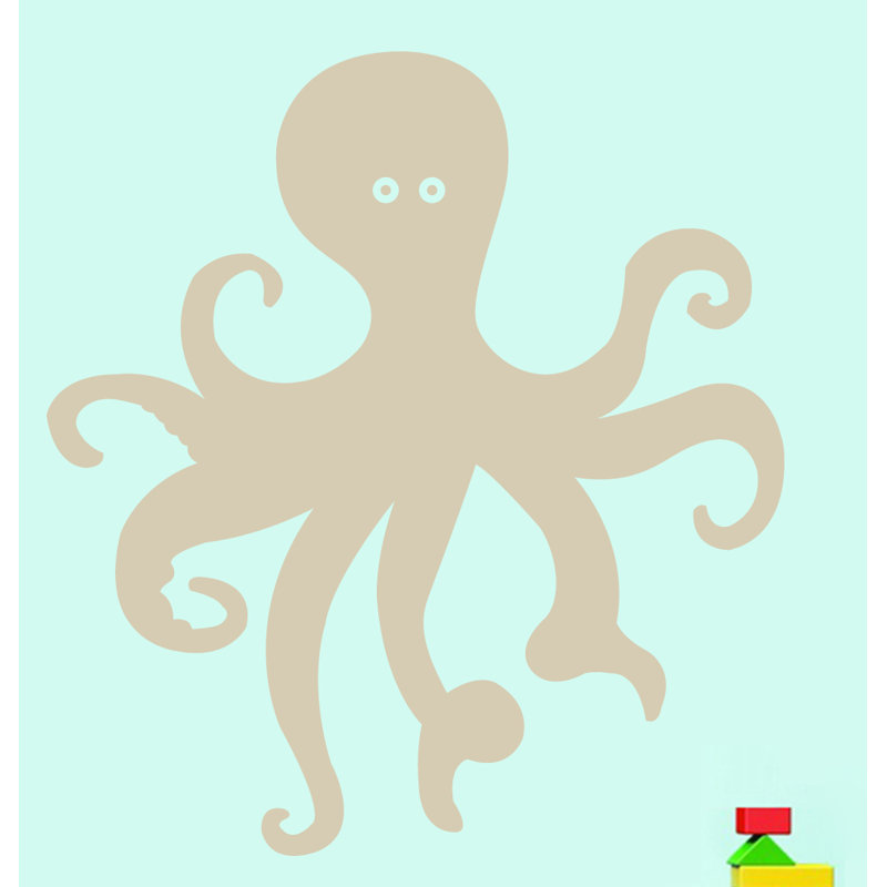 Décalcomanie murale octopus, Beige