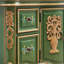 Buffet décoratif vert sculpté pour hall d'entrée
