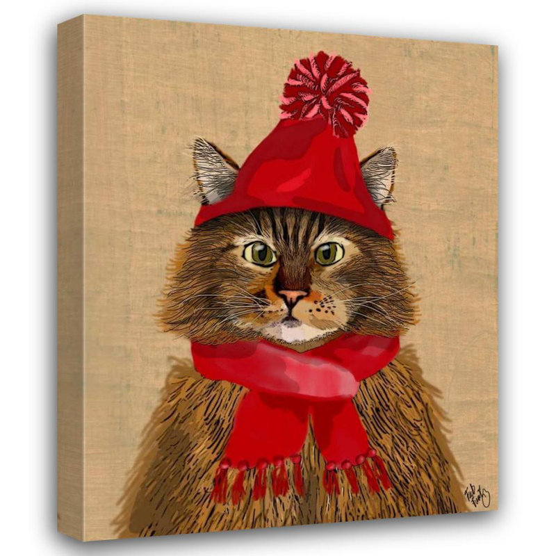 Art sur toile tendue Trinx Fab Funky Gallery, titré: Maine Coon Cat