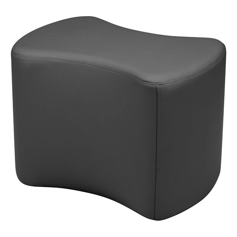 Pro Series Upholstered Bowtie Ottoman 18" Height, Black