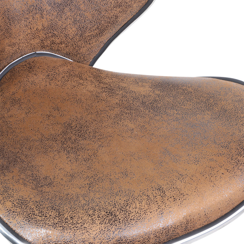 Enyeart Swivel Adjustable Height Bar Stool, Coffee Leather