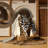 Washable African Wild Cat Wildlife Area Rug-257229202