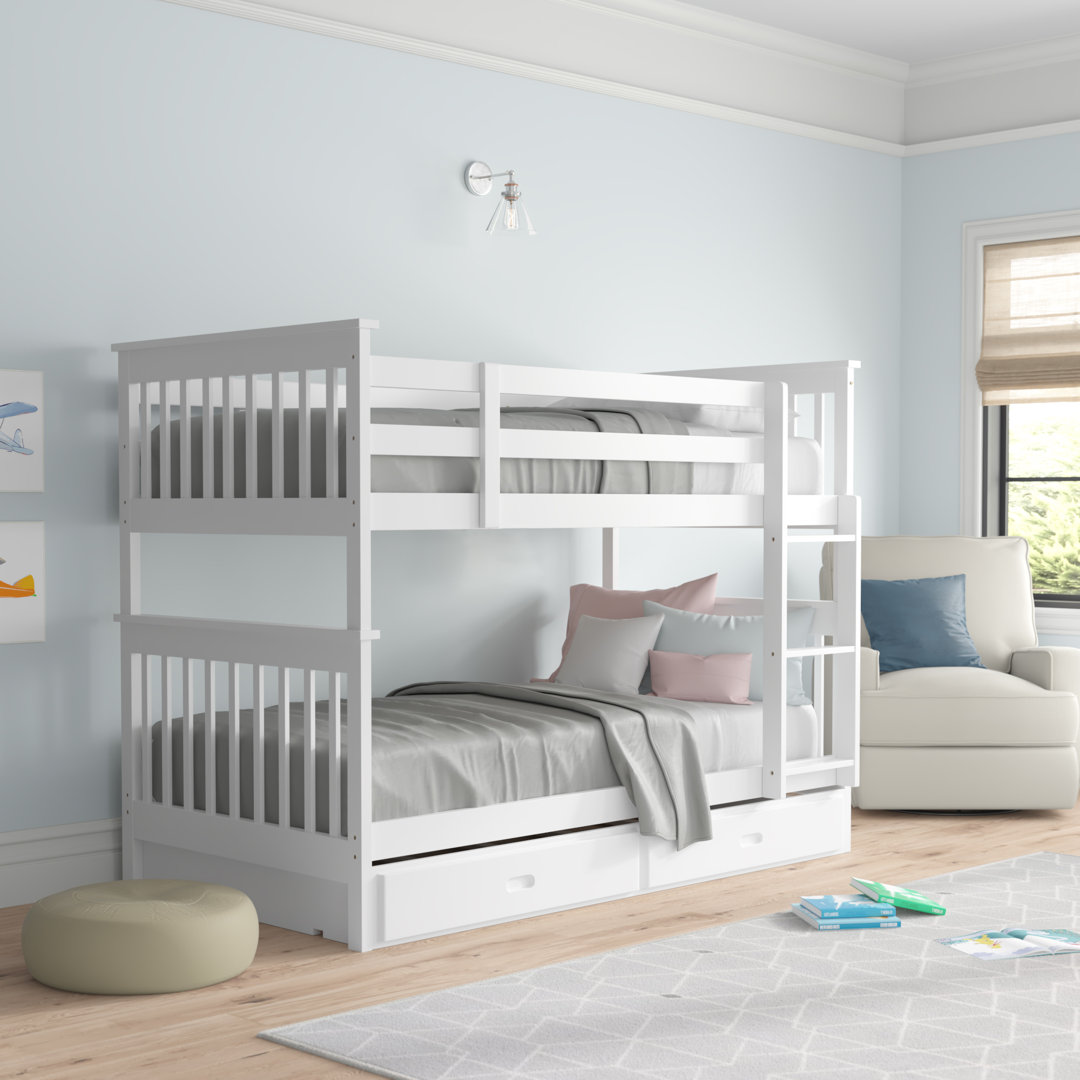 Abraham Twin over Twin Standard Bunk Bed with Trundle by Viv + Rae™ Three Posts™ Baby & Kids Bed Frame 