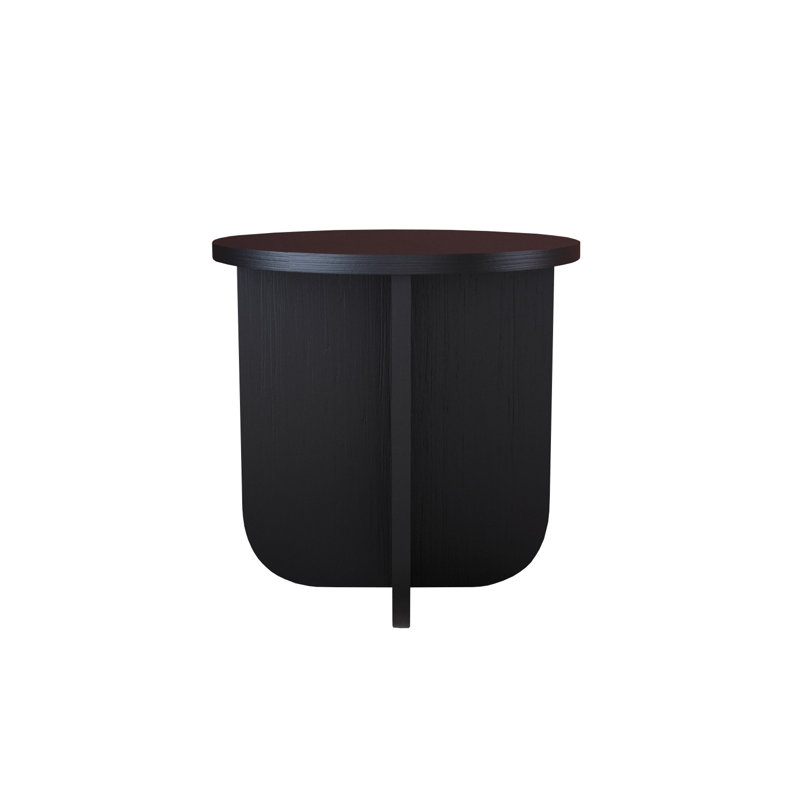 40cm Round Side Table, Compact Modern Wooden End Table, Minimalist Small Side Table for Living Room, Bedroom, Sofa & Corner Use, Easy Assembly, Space-Saving Accent Table