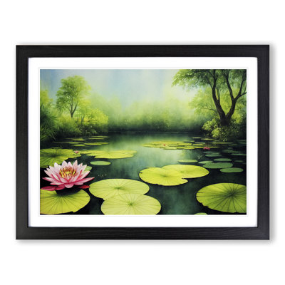 Watercolour Lily Pond Vol.1 - Single Picture Frame Painting