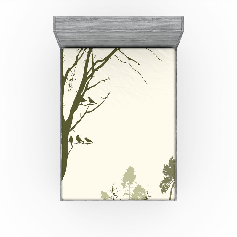 Ensemble de 2 draps-housse Ambesonne Landscape, Drap-housse de taille très grand californien