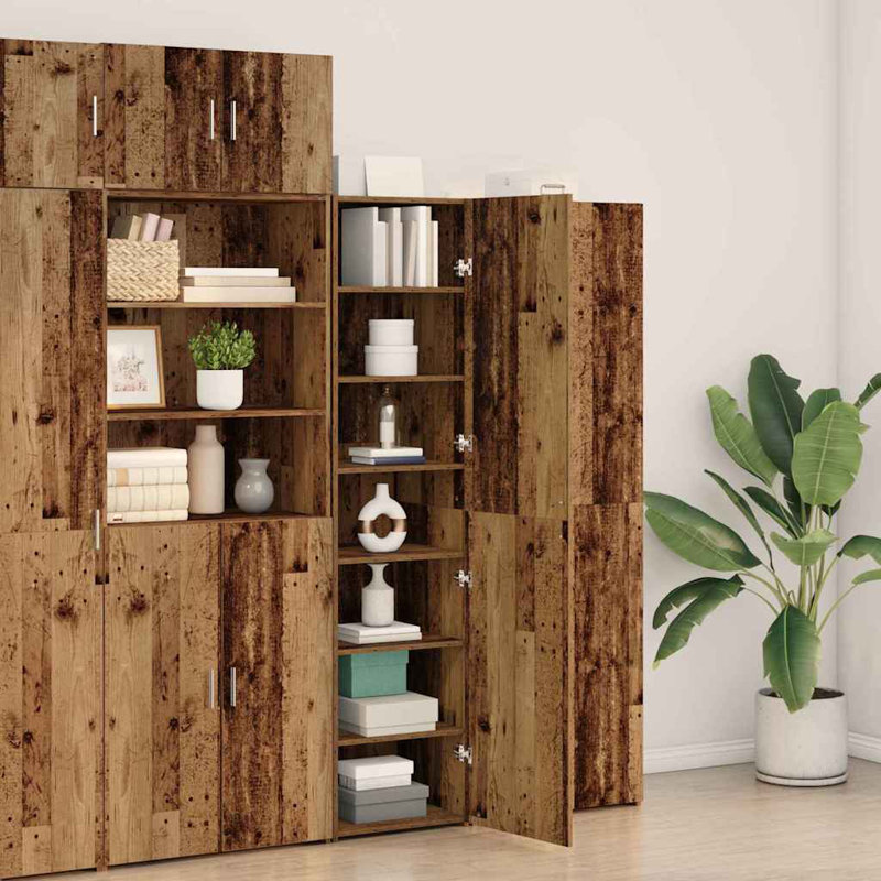 Highboard 50X42.5X185 Cm Engineered Wood, Old Wood