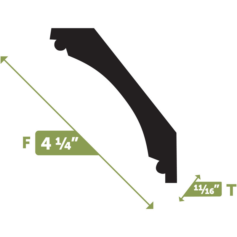 Moulure couronnée flexible