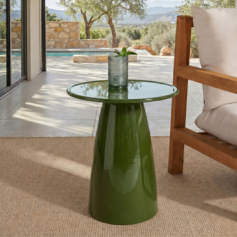 Stephan Concrete Accent Table, Olive Green
