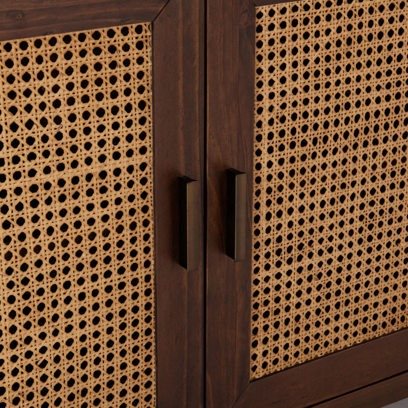 Solid Wood 4 - Door Sideboard, Walnut