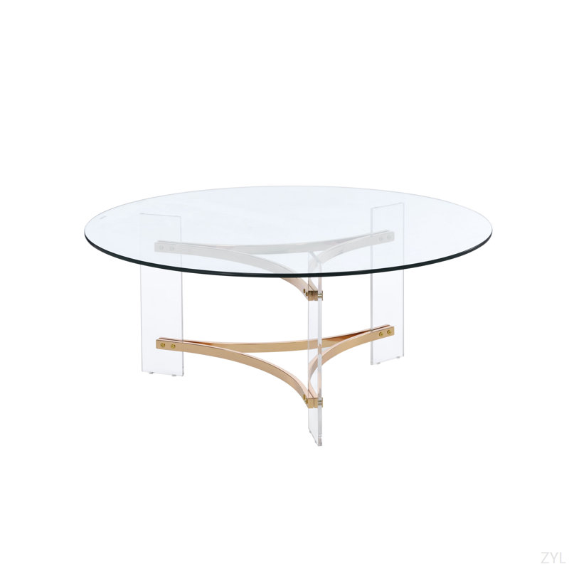 Gold Finish Coffee Table