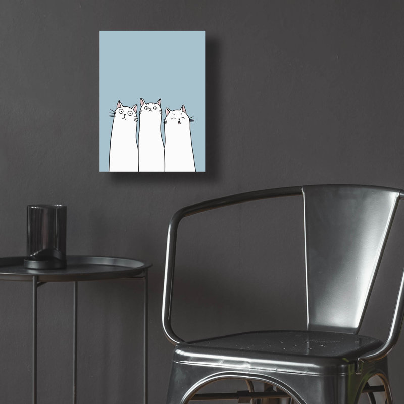 Art mural en verre épique «The Cats» par Andreas Magnusson, H 16 po x l 12 po x P 0,13 po