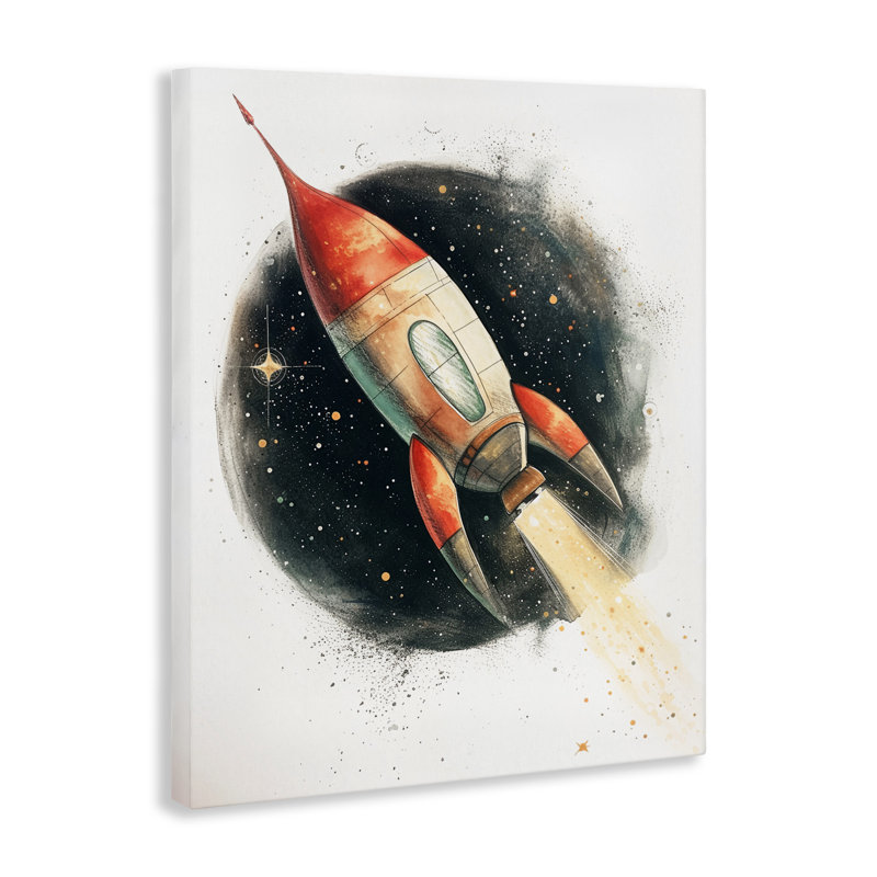 «Journey To Space Rocket», conception par Ray Powers, H 48 po x l 36 po