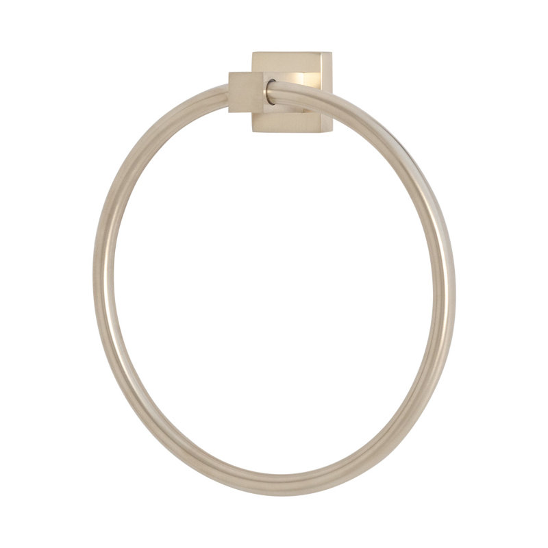 Kubista Towel Ring, Brushed Nickel