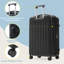 Ensemble de bagage 5 pièces, valise de transport rigide, bagage extensible avec sacs de voyage, roulettes, verrou TSA