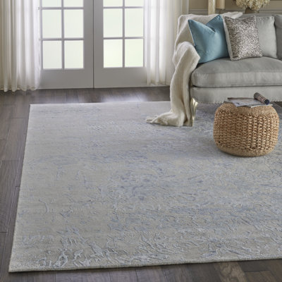 Nourison Tinita 8'6" x 11'6" Grey Blue Modern Indoor Rug