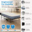 Lit d'invité pliable 75 po avec tête de lit et mousse à mémoire de forme - 300 lb, matelas de 5 po, rouleaux pour le rangement