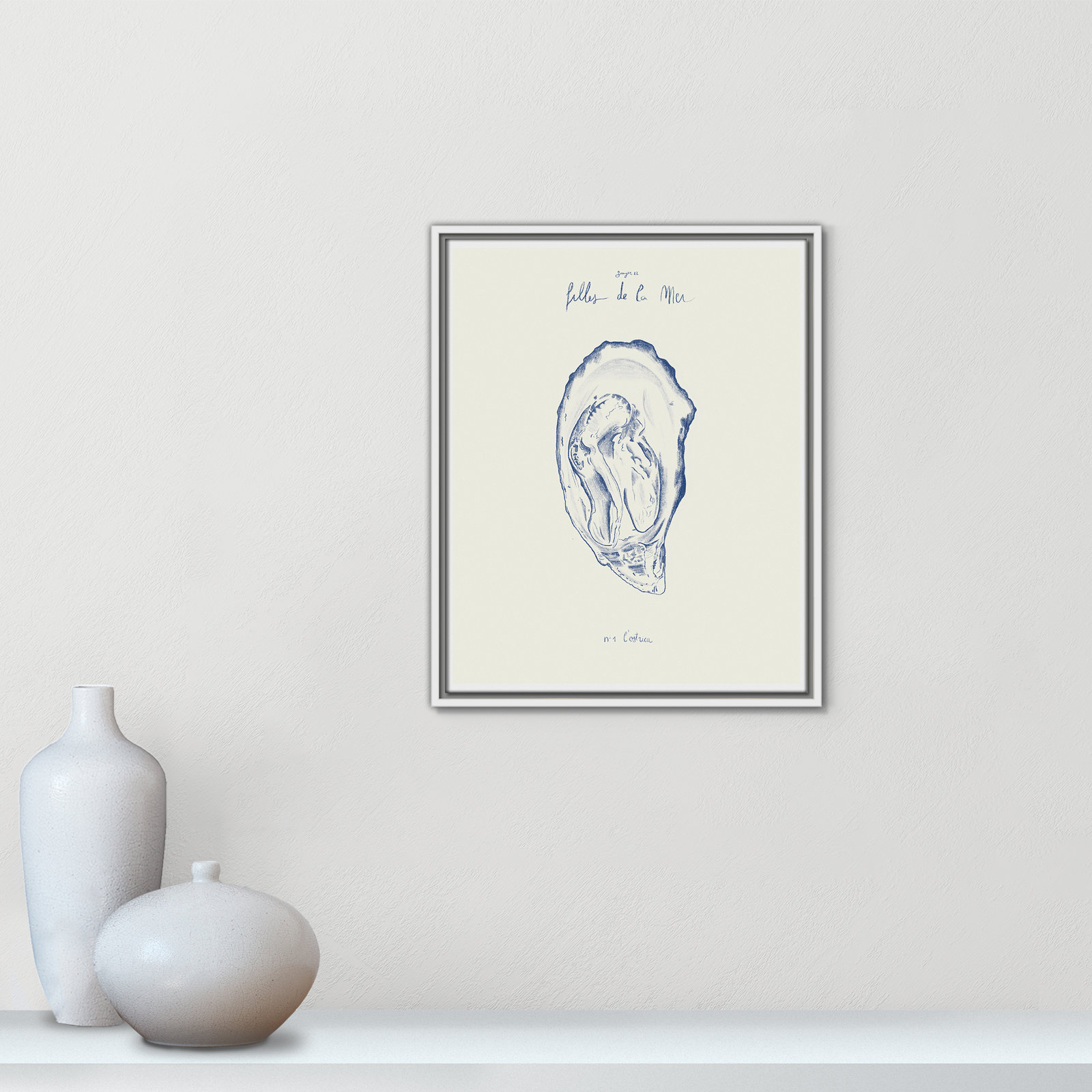 Filles de la mer I Print by Mora, 21.5" H x 17.5" W, White Floater
