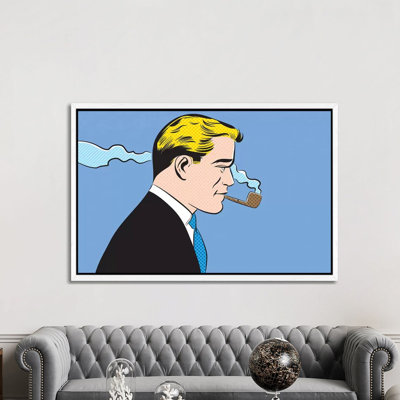Man Smoking A Pipe by Joseph McDermott - Print on Canvas