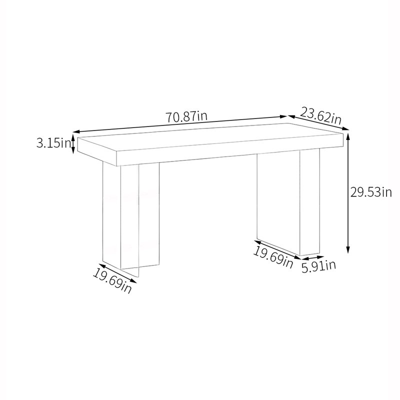  Vitrine Prall, H 29,53 po x l 70,87 po x P 23,62 po