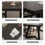 Table de salle à manger rectangulaire noire en bois massif-1065507219