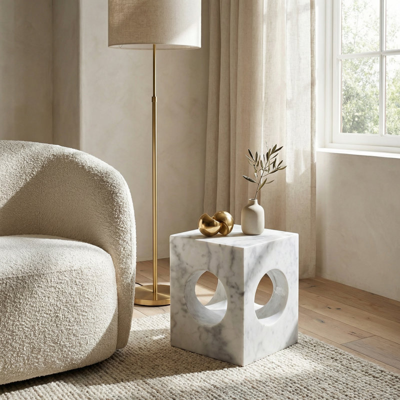Merlin Marble End Table
