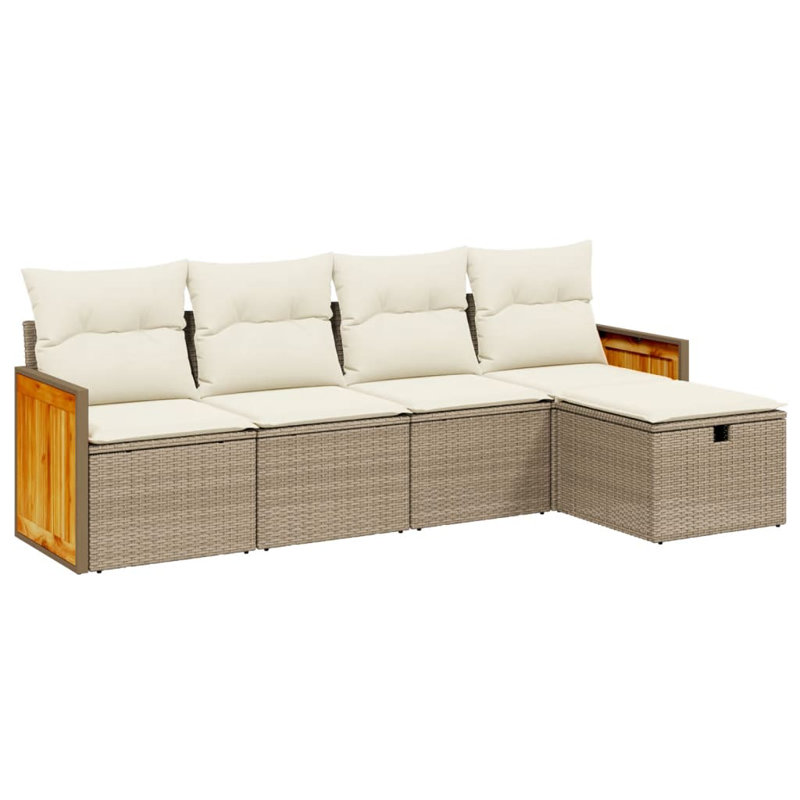 Ensemble de canapé de jardin Vidaxl beige