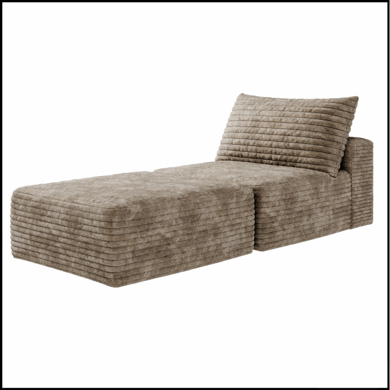 Canapé-lit convertible polyvalent avec coussin et dossier pour un confort et une flexibilité ultimes, Chameau