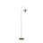 64.25 Inch Adjustable Industrial Farmhouse Floor Lamp – Satin Matte Gold & White Metal With Pendant Cage Shade, Step-on Switch, Compatible With Edison Bulbs, Ul Listed