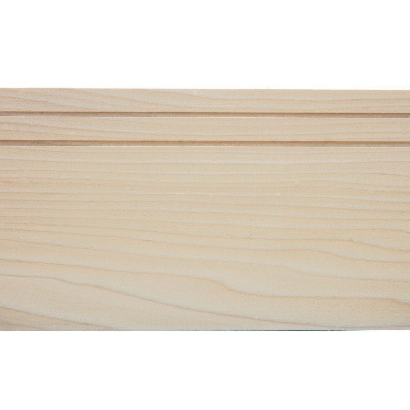 92 in. Unfinished Poplar Wood Baseboard Moulding