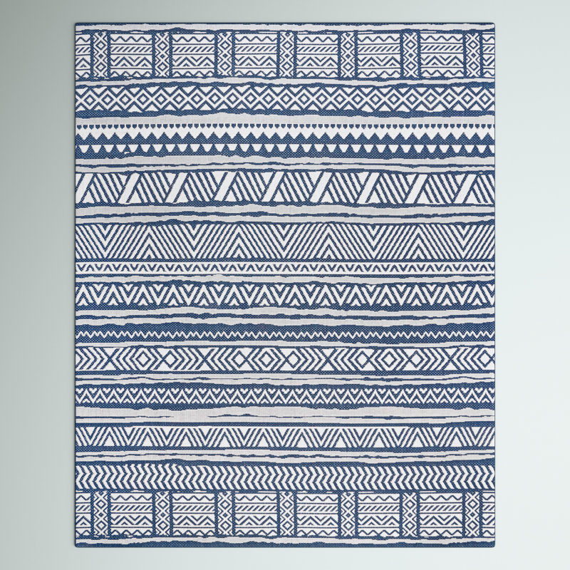 Ikat Indoor / Outdoor Area Rug, Rectangle 152 x 244cm