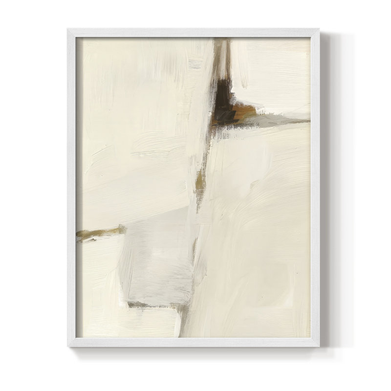 «Melding Titanium I», reproduction encadrée - bois massif, H 15 po x l 12 po, Blanc