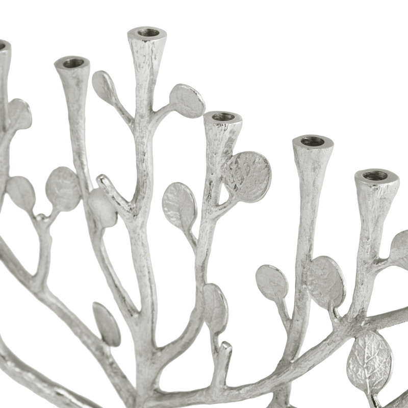 Botanical Leaf Marble Menorah