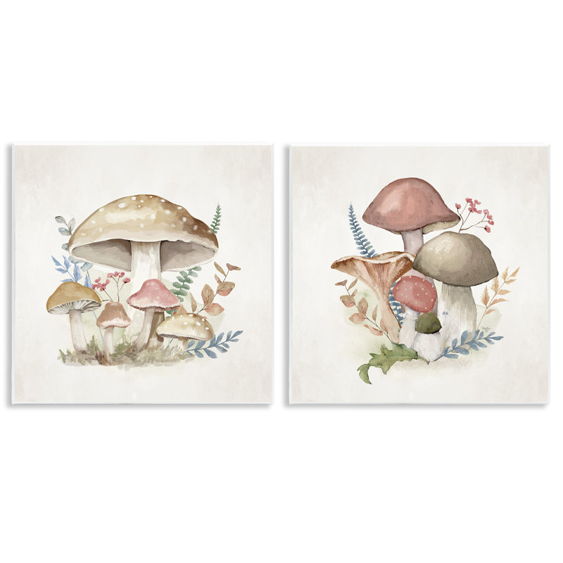 Ensemble de 2 plaques murales pastel en fleurs, conception par Mollie B.