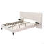  Lit plateforme avec tête de lit, lit plateforme tapissier moderne en velours avec 2 tables de chevet-1394620705-1394620707