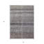 Tapis intérieur lavable rayé brun et noir 5 pi x 8 pi