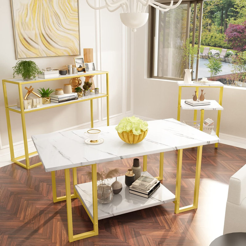 Gunel 3 - Piece Living Room Table Set