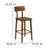 Lazro Commercial Grade Rustic Industrial Style Wood Dining Barstool (Set of 4)-1775509268-1863796273